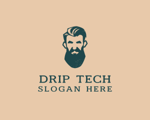 Beard Man Barber logo design