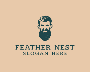 Beard Man Barber logo design