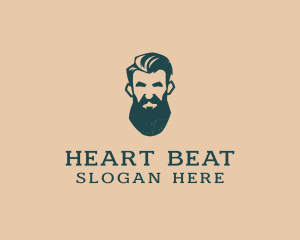 Beard Man Barber logo design