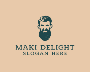 Beard Man Barber logo design