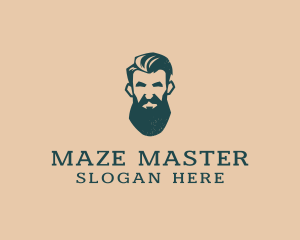 Beard Man Barber logo design