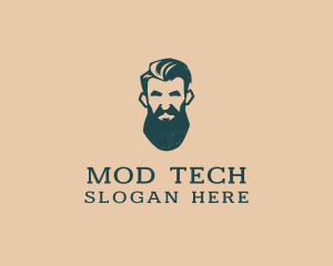 Beard Man Barber logo design