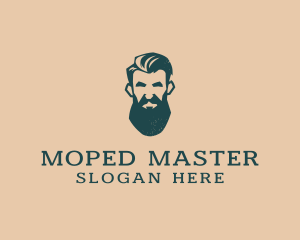 Beard Man Barber logo design