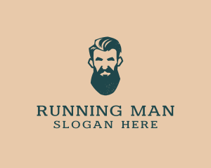 Beard Man Barber logo design