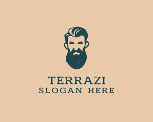 Beard Man Barber logo design