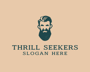 Beard Man Barber logo design