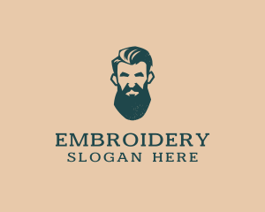 Beard Man Barber logo design