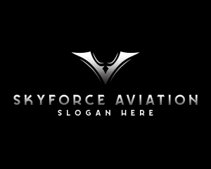 Aviation Tech Letter V logo design