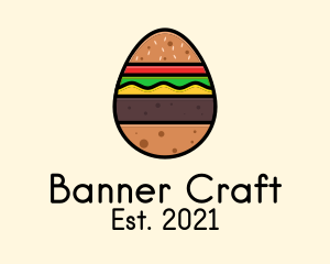 Burger Sandwich Egg logo design