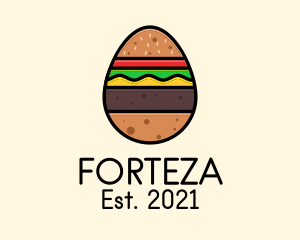 Burger Sandwich Egg logo design