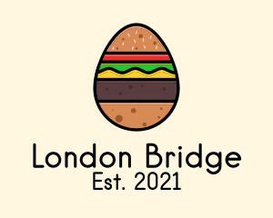 Burger Sandwich Egg logo design