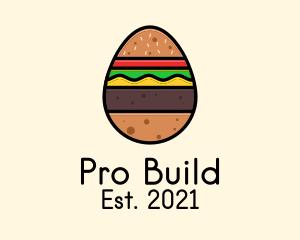 Burger Sandwich Egg logo design