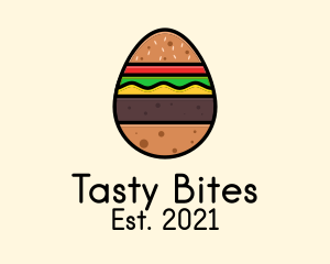 Eat - Burger Sandwich Egg logo design