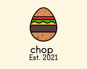 Lunch - Burger Sandwich Egg logo design