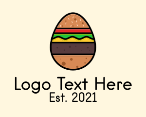 Fast Food - Burger Sandwich Egg logo design