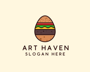 Burger Sandwich Egg Logo