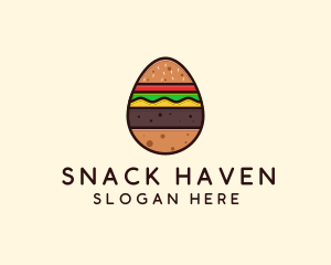 Burger Sandwich Egg logo design