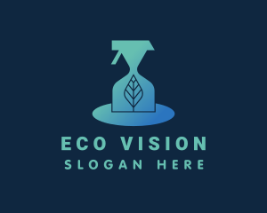 Eco Cleaning Spray Bottle logo design