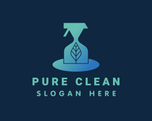 Eco Cleaning Spray Bottle logo design