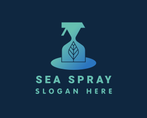 Eco Cleaning Spray Bottle logo design