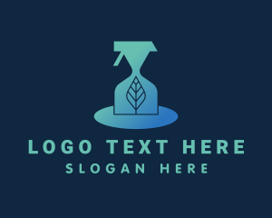 Clean - Eco Cleaning Spray Bottle logo design