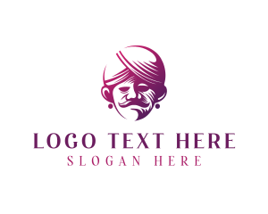 Male - Arabic Turban Man logo design