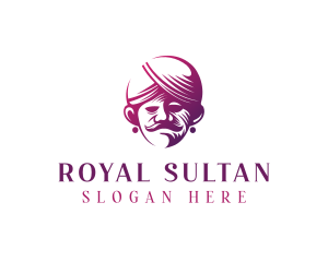 Sultan - Arabic Turban Man logo design