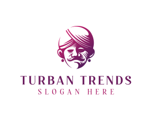 Arabic Turban Man logo design