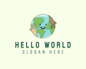 Hands World Planet logo design