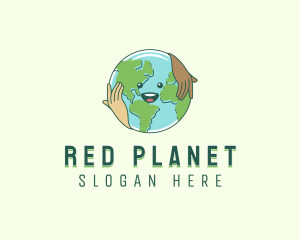 Hands World Planet logo design