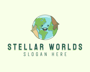 Hands World Planet logo design