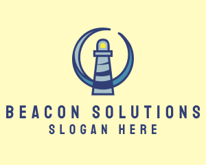 Sea Coast Lighthouse logo design