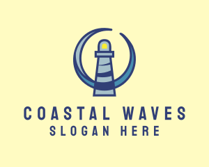 Sea Coast Lighthouse logo design