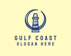 Sea Coast Lighthouse logo design