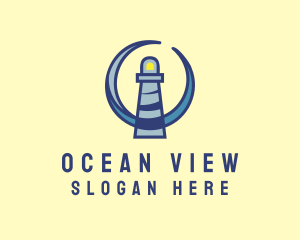 Sea Coast Lighthouse logo design