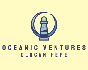 Sea Coast Lighthouse logo design