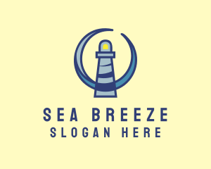 Sea Coast Lighthouse logo design