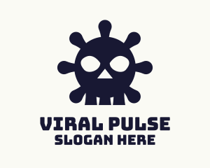 Virus - Deadly Virus Skull logo design