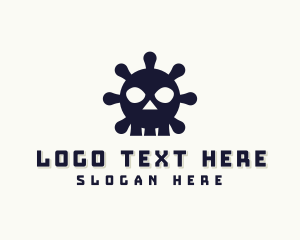 Virus - Deadly Virus Skull logo design