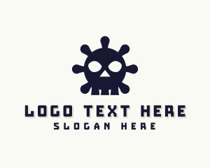 Deadly Virus Skull Logo