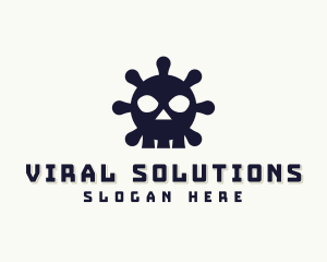 Virus - Deadly Virus Skull logo design