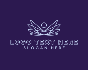 Memorial - Heavenly Archangel Wings logo design