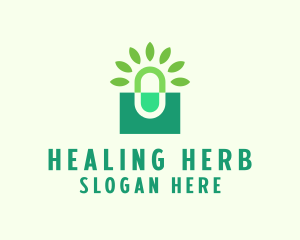 Herbal Medicine Pill logo design