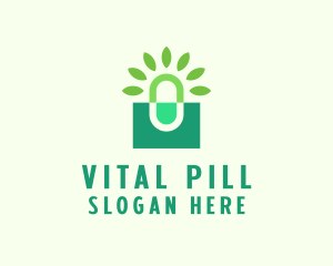 Pill - Herbal Medicine Pill logo design