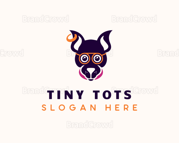 Hipster Dog Pet Grooming Logo