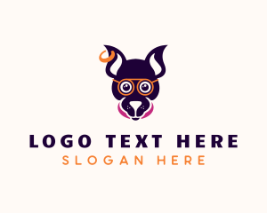 Pet Shop - Hipster Dog Pet Grooming logo design