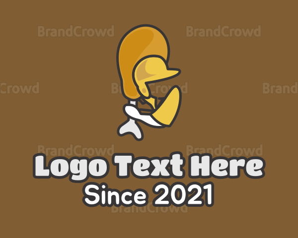 Baseball Chicken Leg Logo