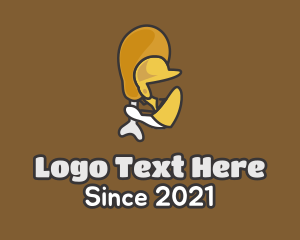 Roast Chicken - Baseball Chicken Leg logo design
