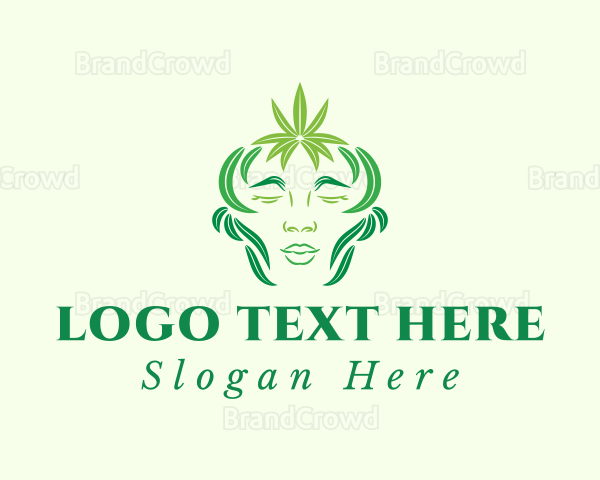 Marijuana Weed Woman Logo