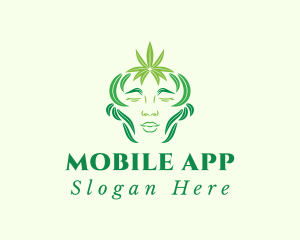Plant - Marijuana Weed Woman logo design